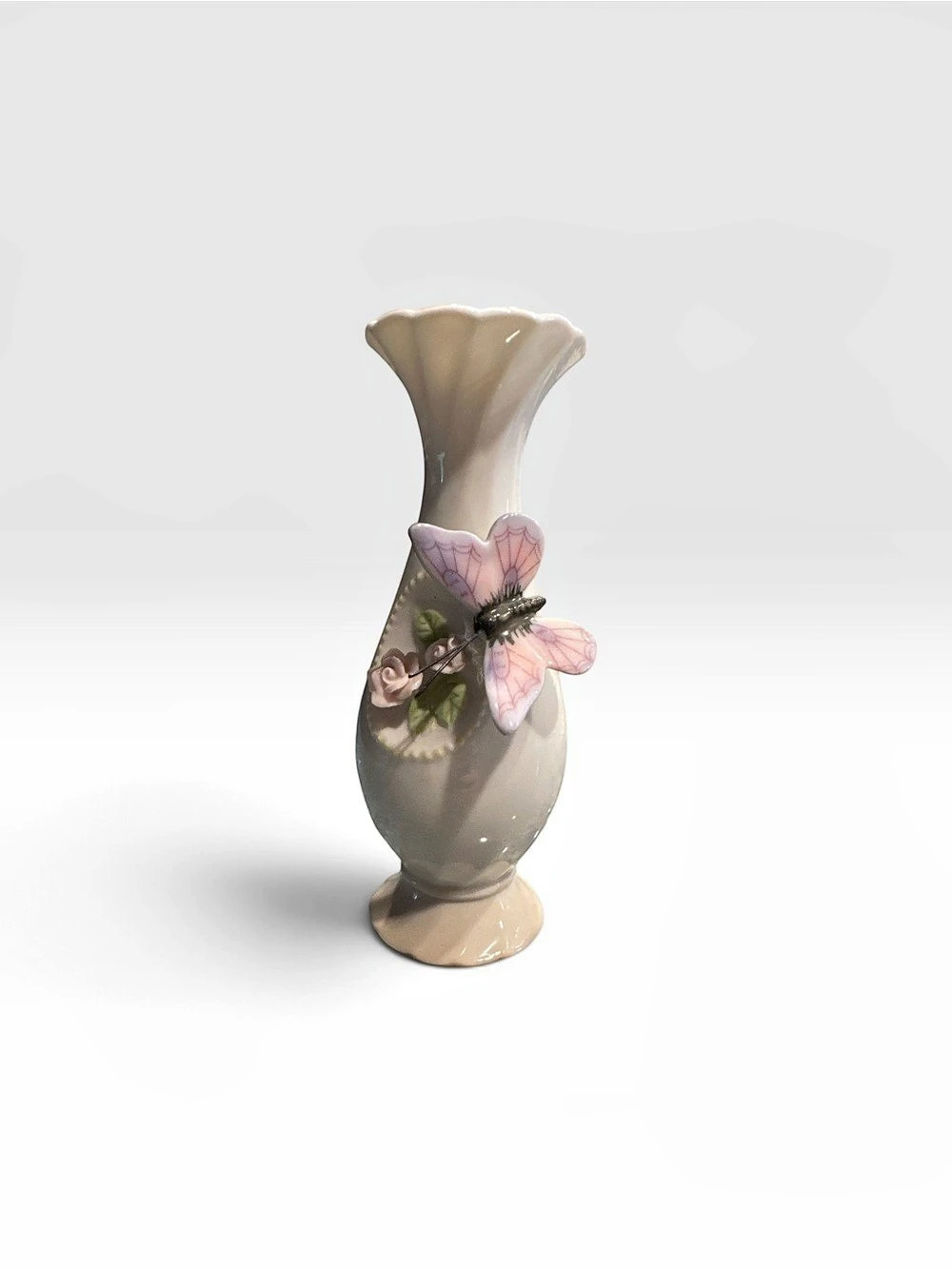 Kensington Floral Butterfly Ceramic Vase